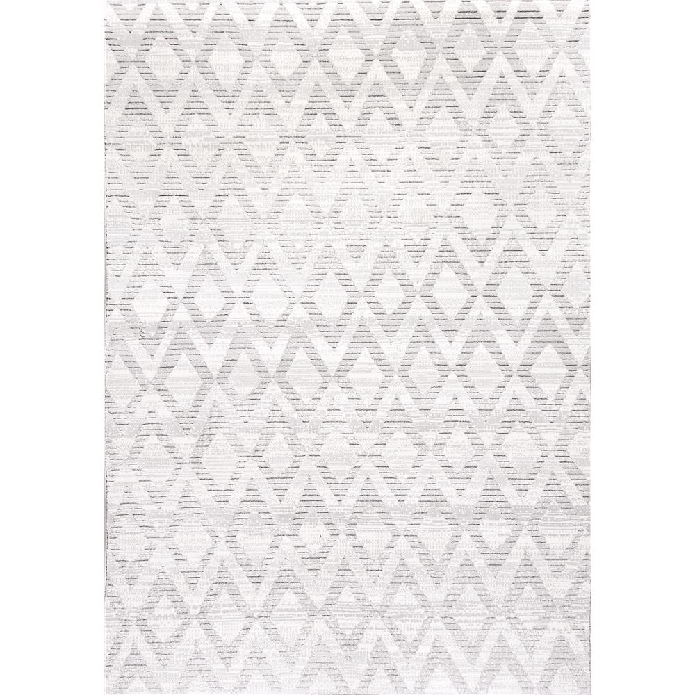Dynamic Rugs 12124-902 Mysterio 6 Ft. 7 In. X 9 Ft. 6 In. Rectangle Rug in Silver
